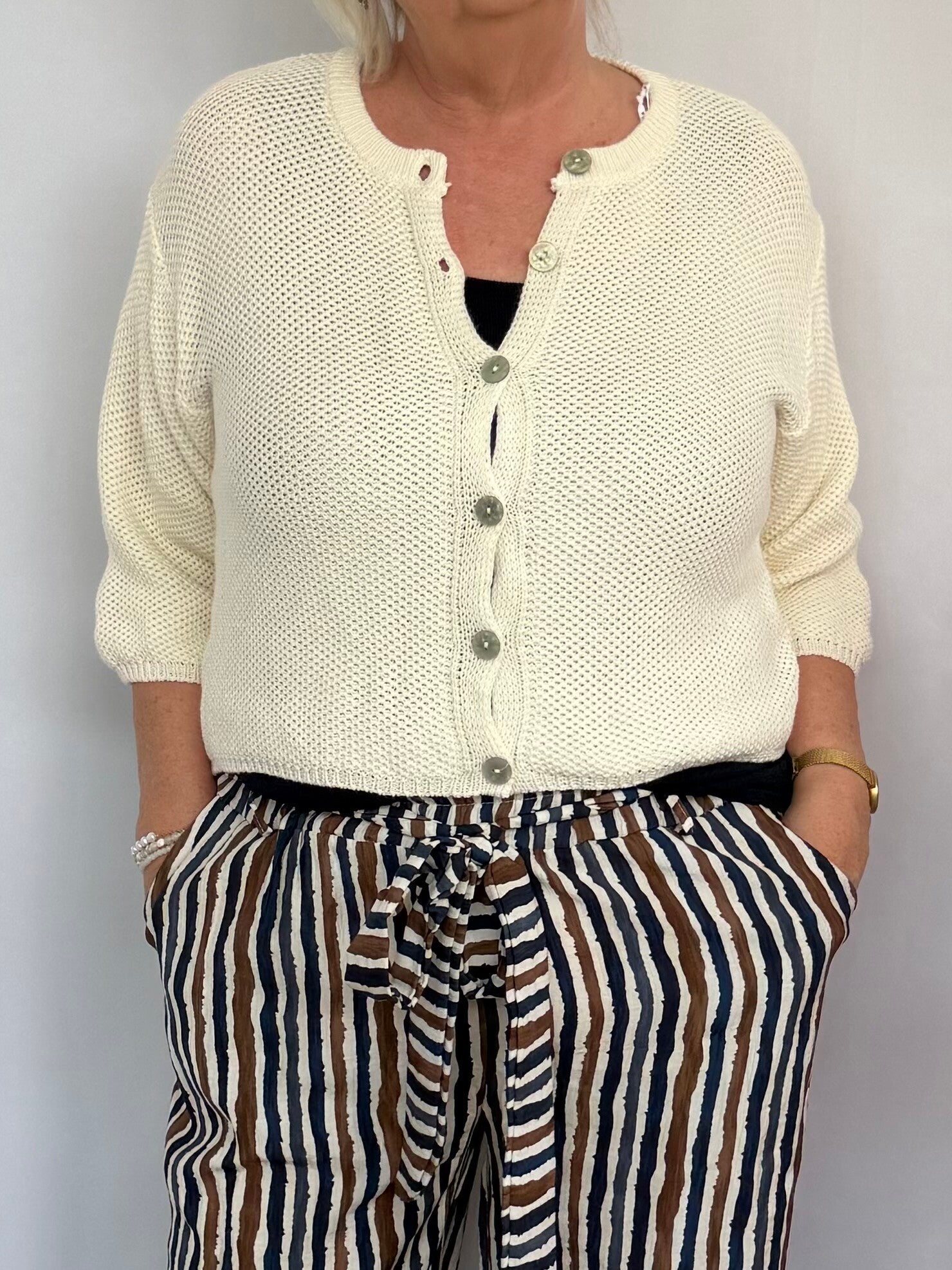 Vest: Mila Knit Ecru