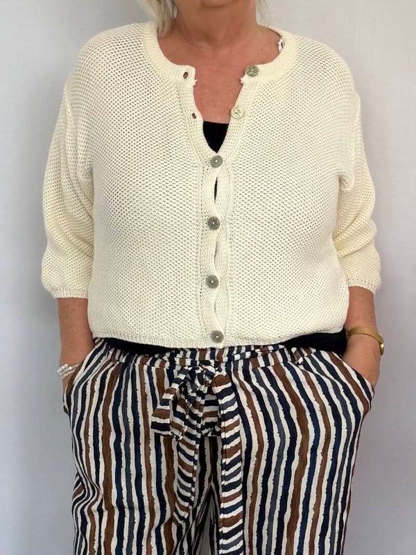 Vest: Mila Knit Ecru