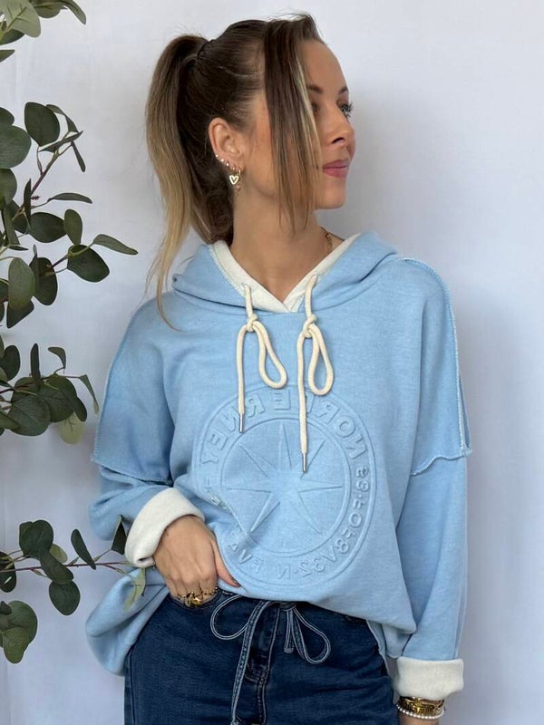 Hoodie: Soft Licht Blauw