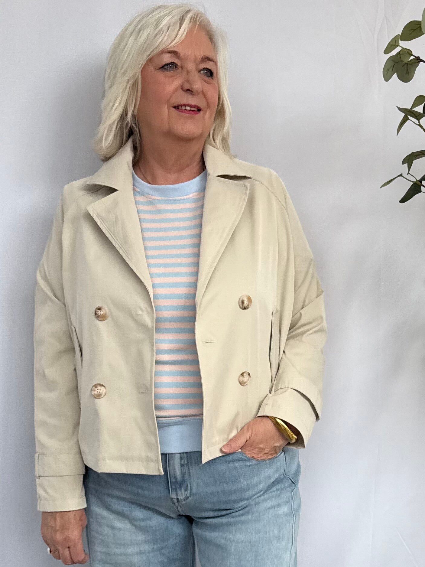 Jas: Trenchcoat Ecru