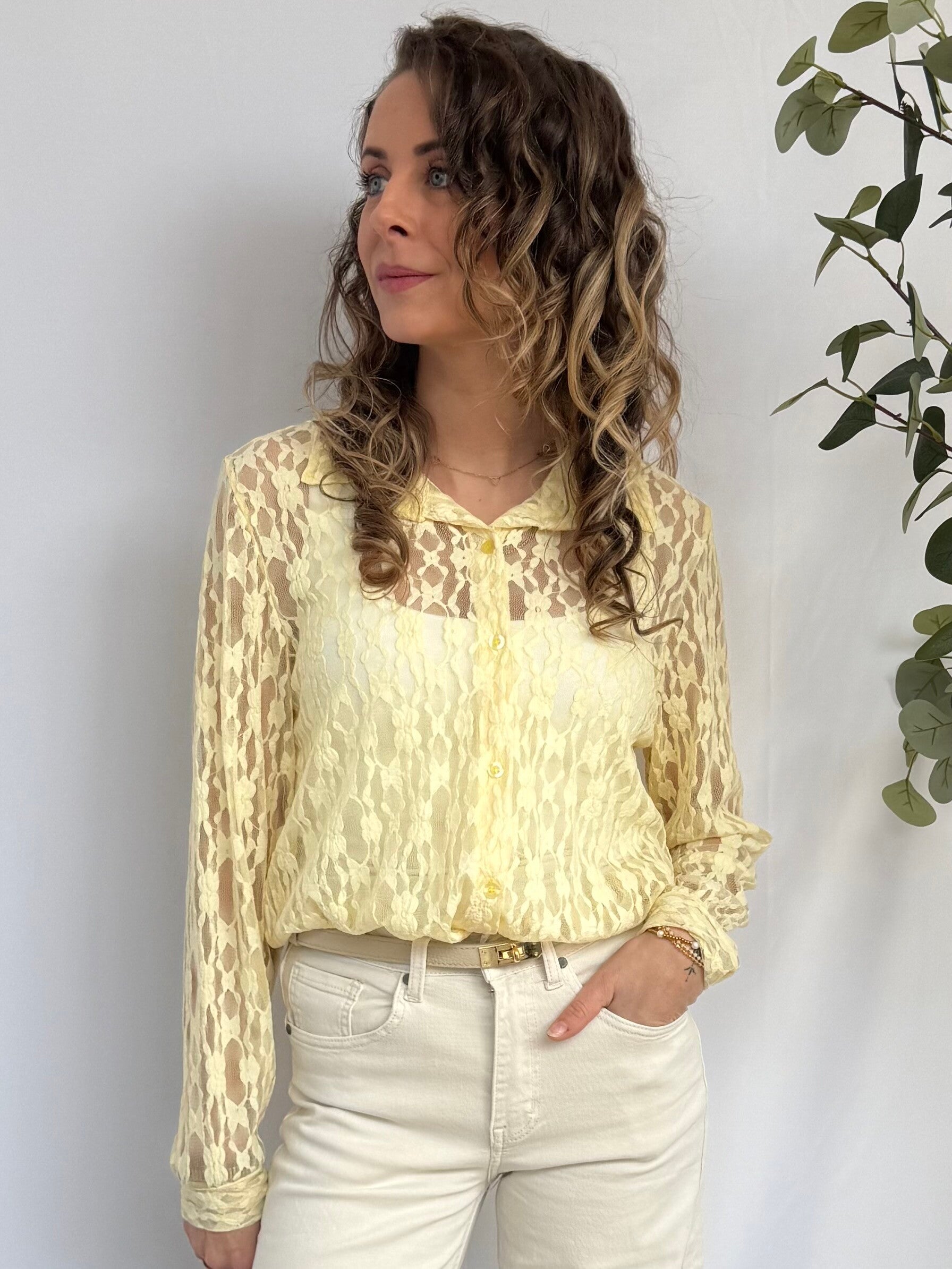 Blouse: All over Kant Geel