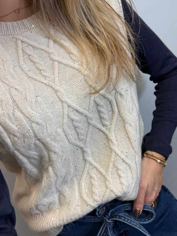 Spencer glitter Ecru