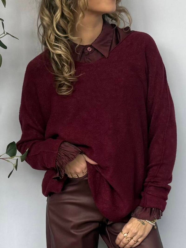 Trui Soft Fluffy Bordeaux