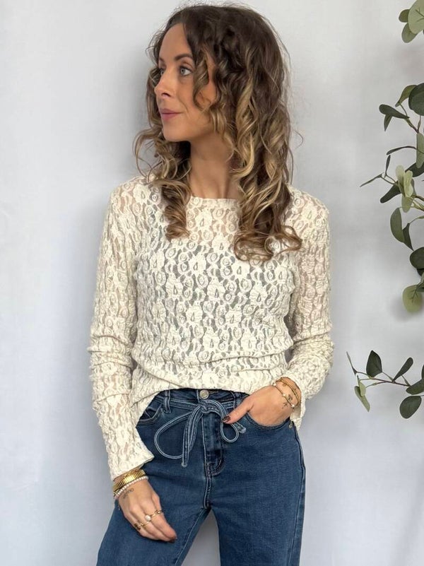 Top kant Ecru (one size)