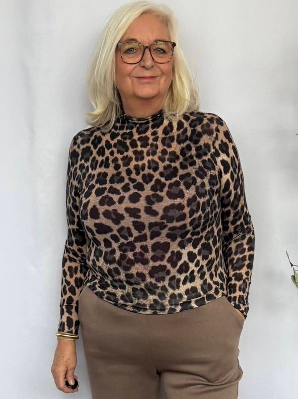 Longsleeve Coll cashmere Beige