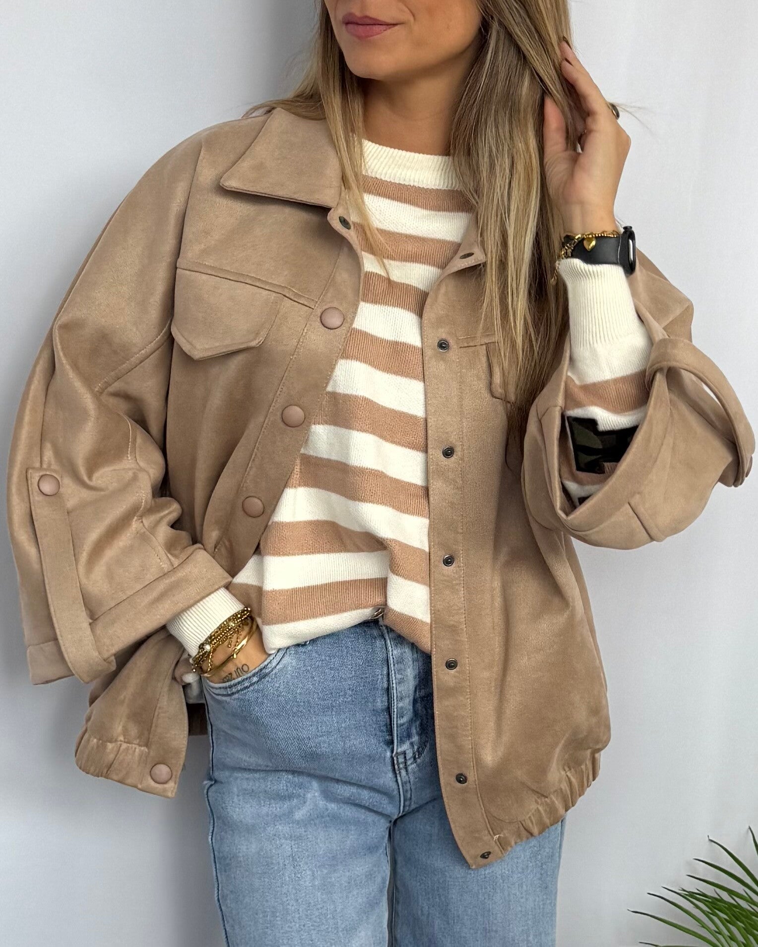 Jasje suèdelook Beige