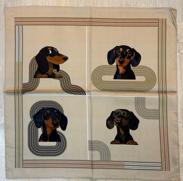 Sjaal: Halsdoek Teckel Beige