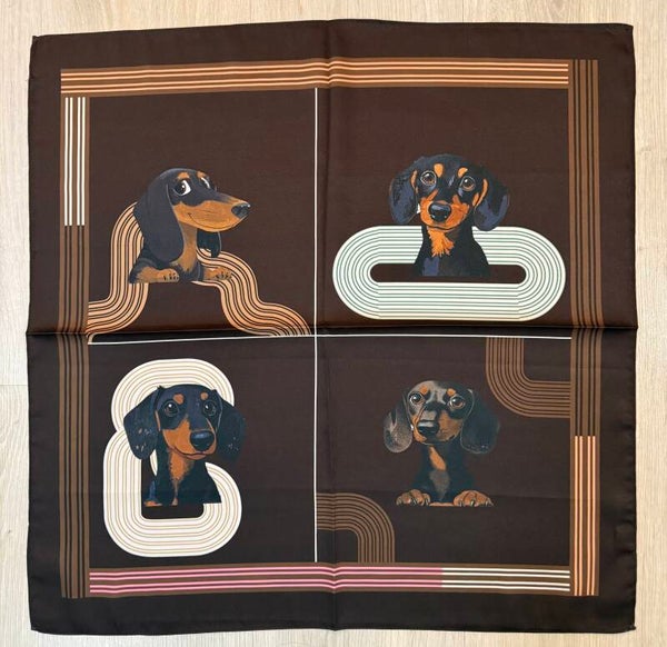 Sjaal: Halsdoek Teckel Donker Bruin