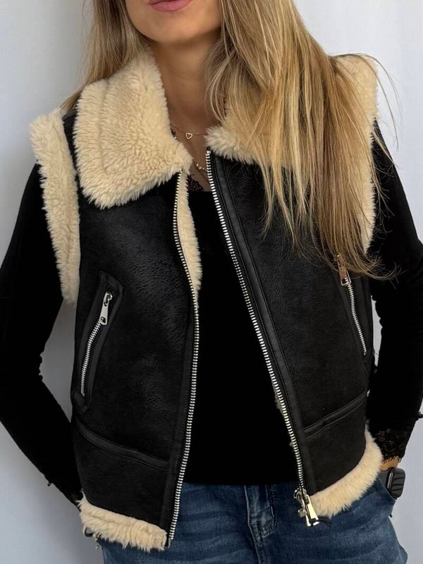 Gilet: Biker Zwart