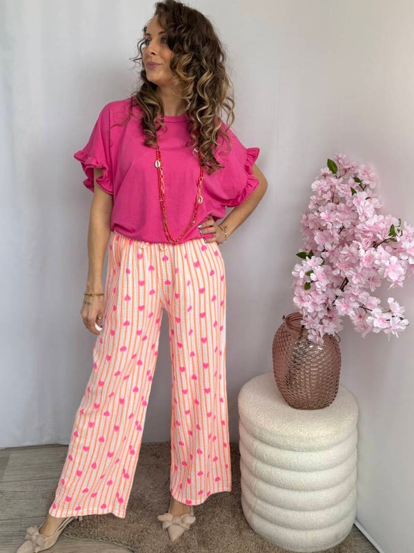 Broek: Tetra Hartjes Wit