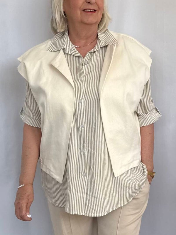 Gilet: Oversized Beige