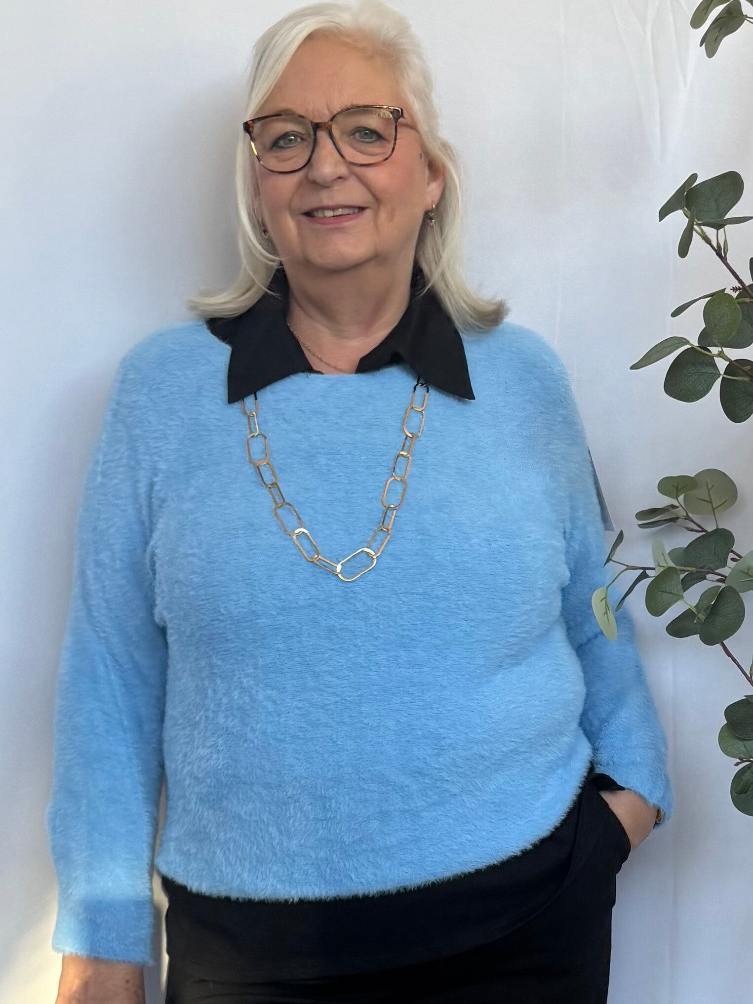 Trui: Fluffy Licht Blauw