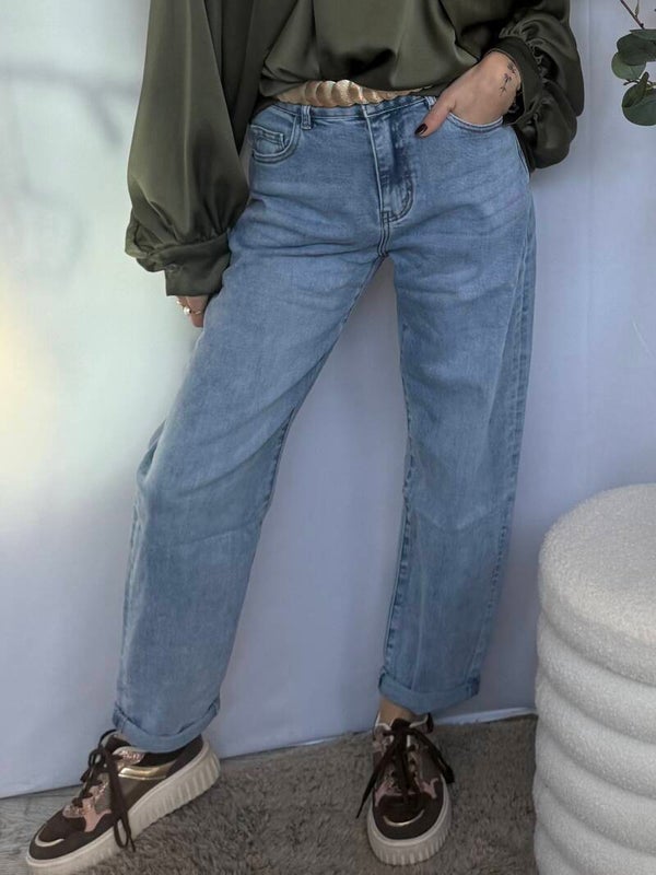 Jeans: Balloon Fit Licht Spijker