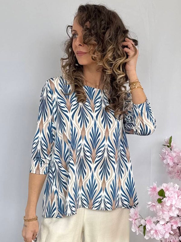 Top: Flow Blauw