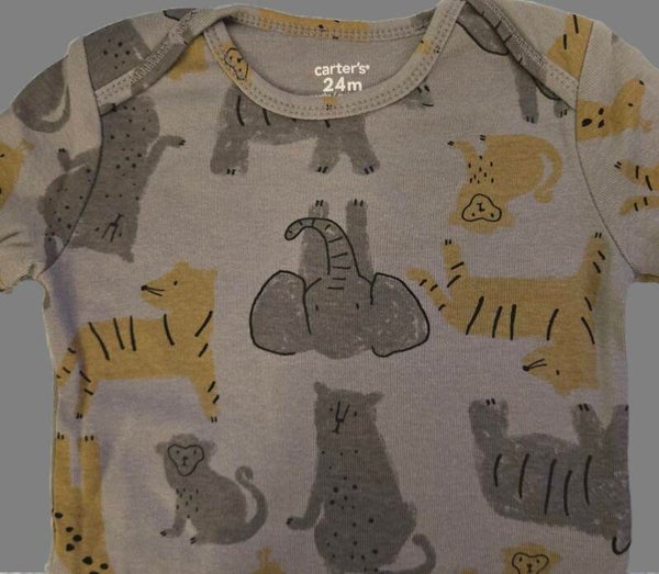 BABY BOYS SAFARI PRINT BODYSUIT
