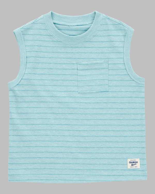 BABY BOYS STRIPED BLUE TANK TOP