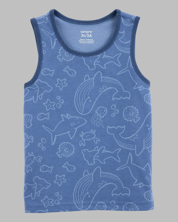 BABY BOYS SEA ANIMAL GRAPHIC TEE TANK TOP