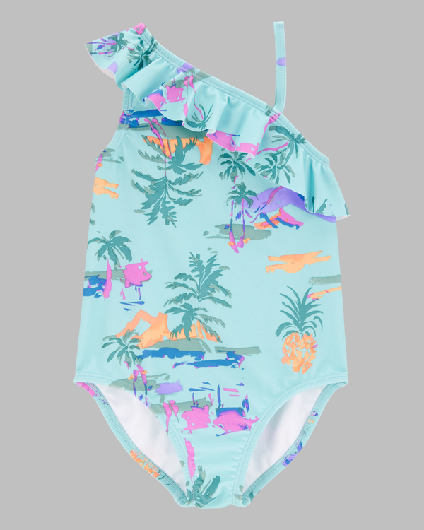 TODDLER GIRLS "TROPICAL PRINT" SWIMSUIT