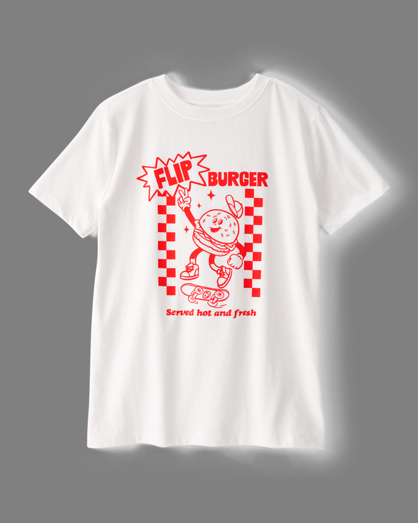 BOYS BURGER PRINT GRAPHIC TEE