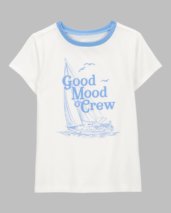 GIRLS "GOOD MOOD CREW" GRAPHIC TEE