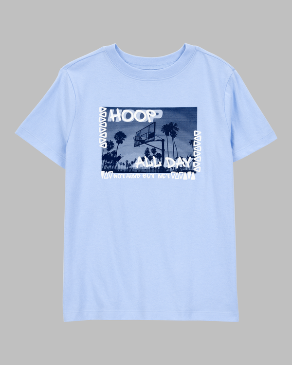 BOYS "HOOP ALL DAY" GRAPHIC TEE