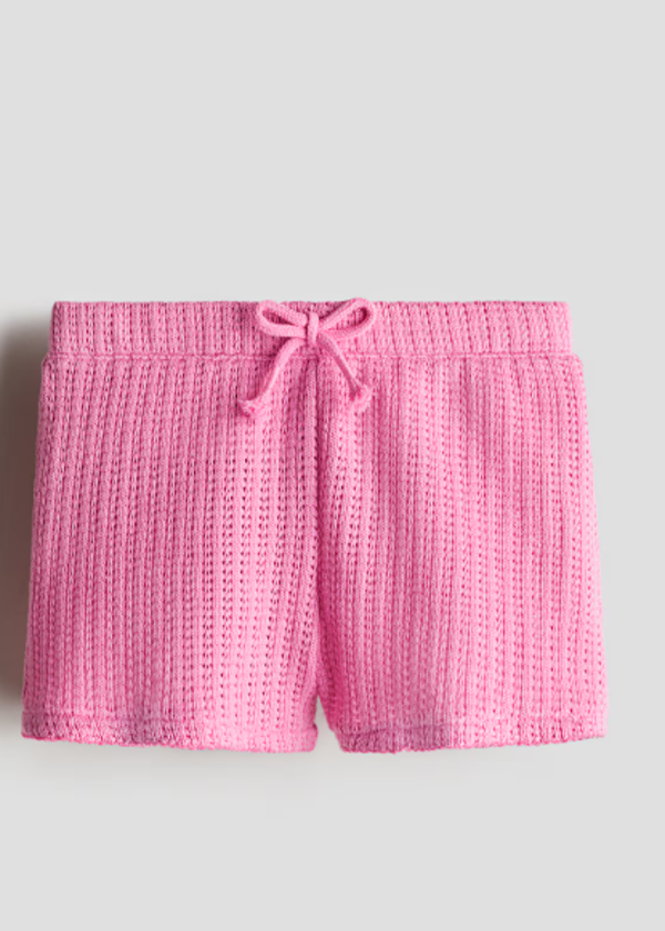 GIRLS TEXTURED-KNIT JERSEY SHORTS