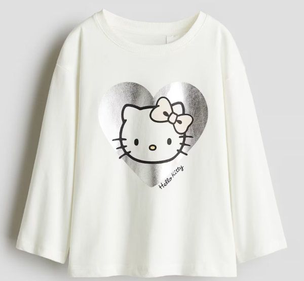 TODDLER GIRLS HELLO KITTY LONG-SLEEVE COTTON JERSEY TOP