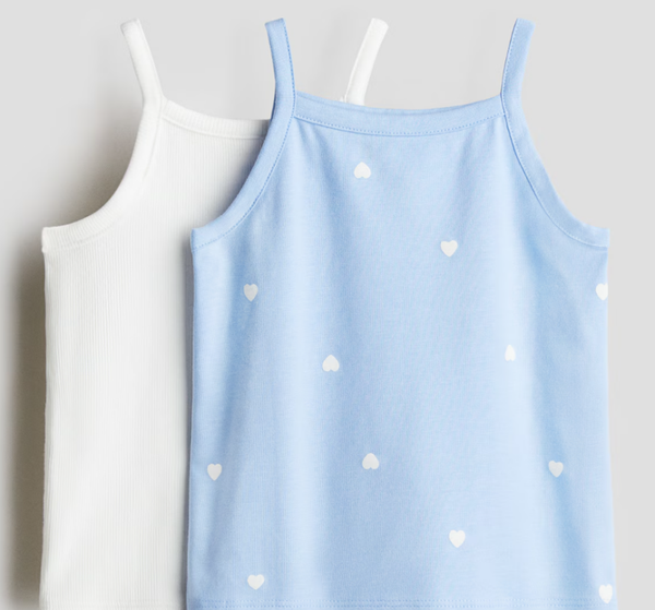 GIRLS COTTON JERSEY STRAP TOP