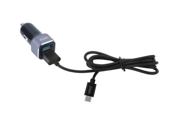 Autolader UNIQ Accesory Dual USB Type-C - Zwart
