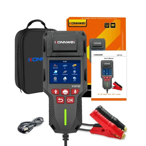 Konnwei KW700 – Professionele 12V/24V Batterijtester met Hoge Nauwkeurigheid
