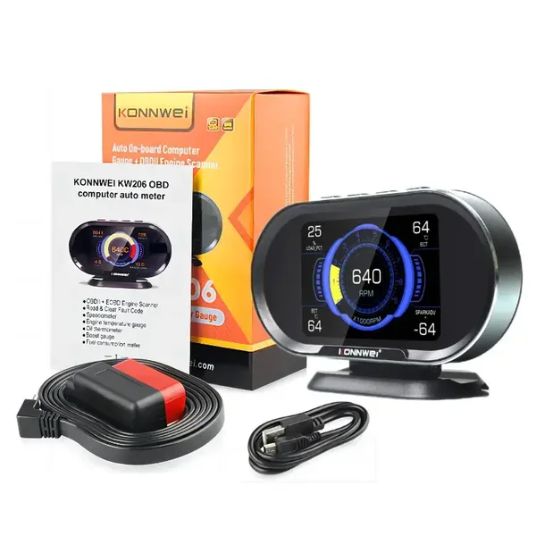 Konnwei KW850 OBD2 Autoscanner OBD Head-Up Display met Live Motorgegevens