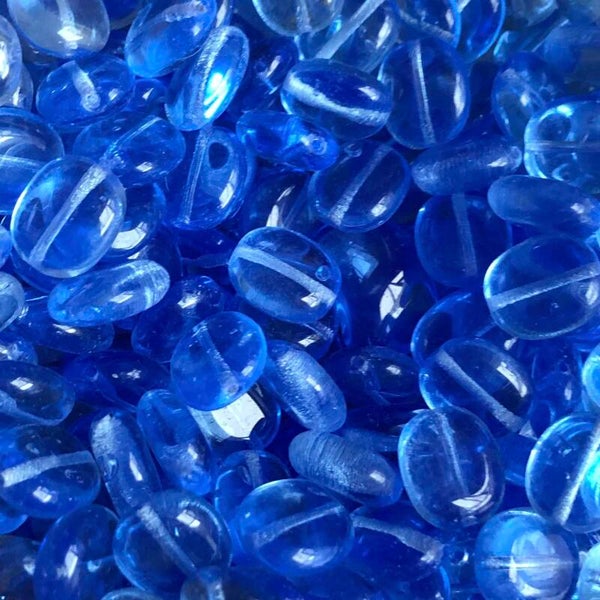 Tsjechisch glas - Transparant blauw | Per 15 stuks