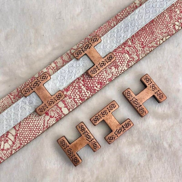 Schuiver - DQ Koper met textuur 13mm | per stuk