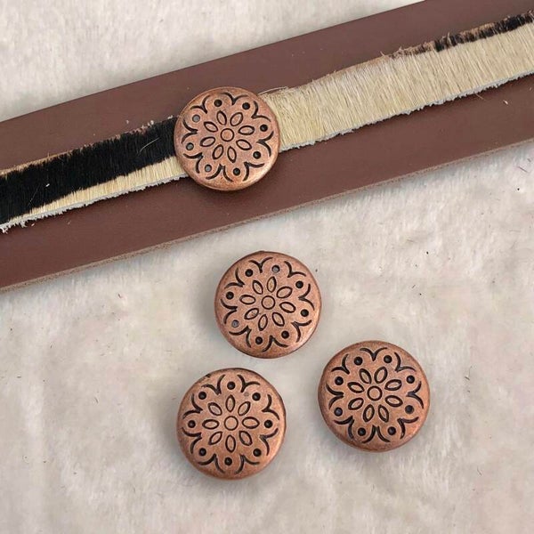 Schuiver - DQ Koper bloem 12mm | per stuk