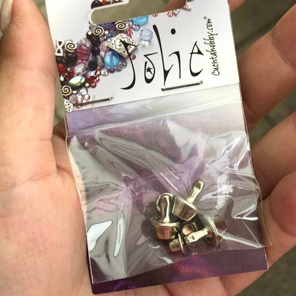 Concho/inslag rivet - Jolie zilver metalen sierknop 10mm| per 3 stuks