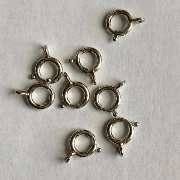 Onderdelen - zilver kleurige veerring slotjes 9mm | per 8 stuks