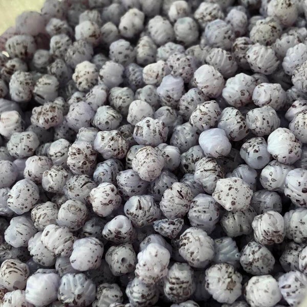 Tsjechisch glas - paarse knotsjes 6mm | per 20 gram