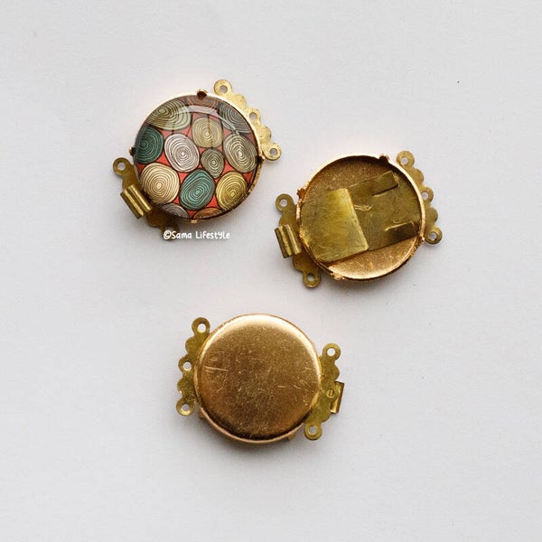 Luxe slotje - goud kleurige slotje voor 18mm cabochon | per stuk