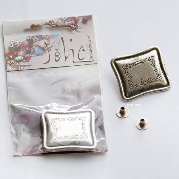 Concho - DQ Metalen Jolie rechthoekig Concho | per stuk