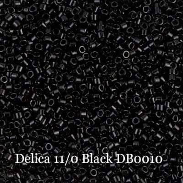 Miyuki Delica 11/0 - Black DB0010 | 5gram
