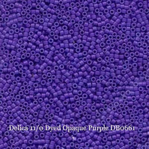 Miyuki Delica 11/0 - Dyed opaque purple DB0661 | 5gram