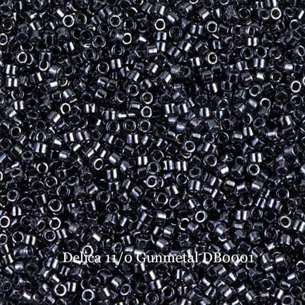 Miyuki Delica 11/0 - Gunmetal DB0001 | 5gram