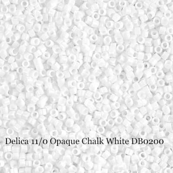 Miyuki Delica 11/0 - Opaque chalk White DB0200 | 5gram
