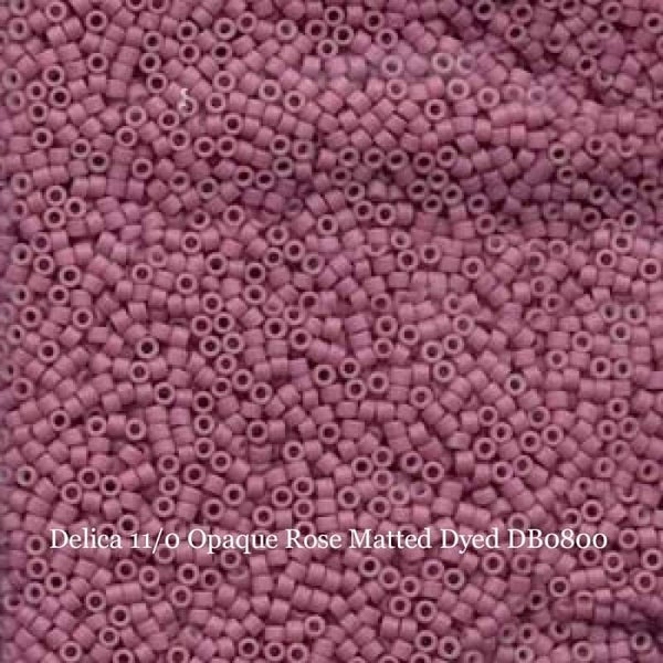 Miyuki Delica 11/0 - Opaque rose Matted dyed DB0800 | 5gram