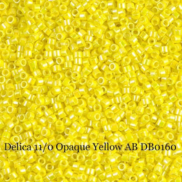 Miyuki Delica 11/0 - Opaque yellow AB  DB0160 | 5gram