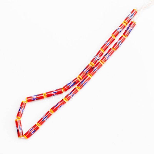 Glas streng - streng rode Indiase glas kralen | per streng