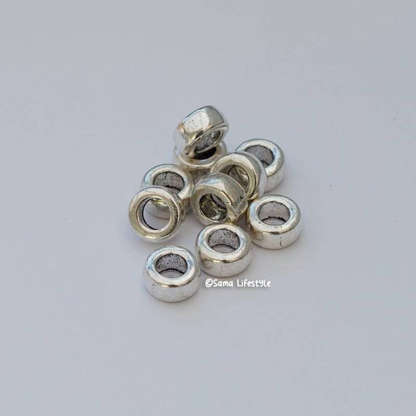 Metaal - zilver spacers 1,5x3mm | per 10 stuks