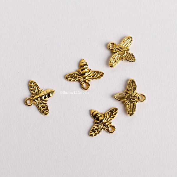 Bedel - golden metalen bijtjes | 5 stuks