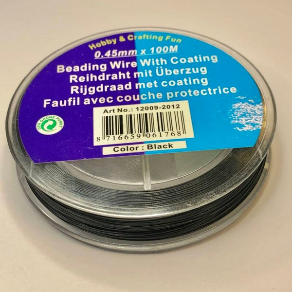 Gecoat staaldraad - Black | spoel 100meter