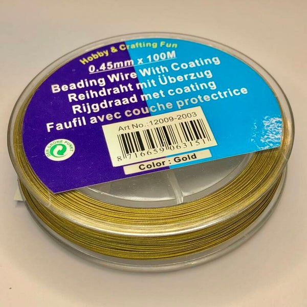 Gecoat staaldraad - gold | spoel 100meter